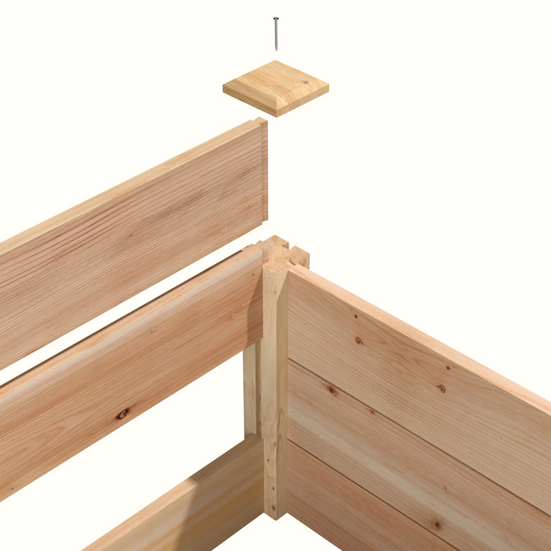 Natural Cedar 48" x 48" Freestanding Raised Garden Bed