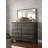 Miroir de commode en bois massif avec tablettes Katelinn