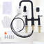Bridge-Style Kitchen Faucet With Dual Handles And A Pull-Down Spray Head, Designed For Installation On A 3-Hole Kitchen Sink-104332684