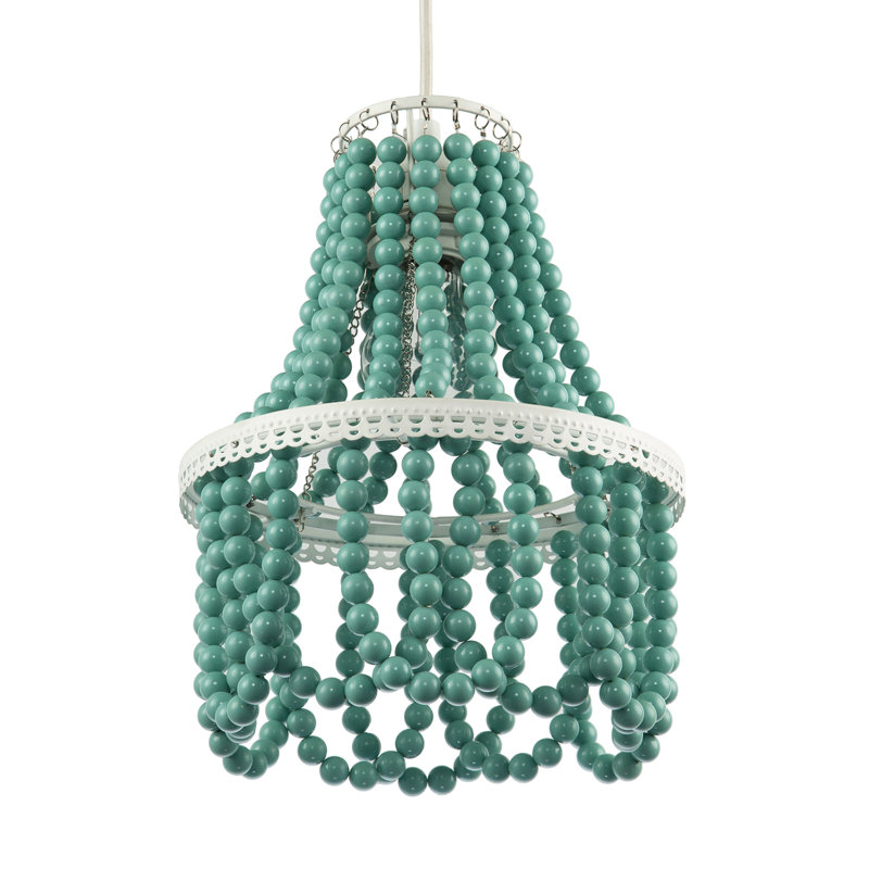 Ornate Chandelier Pendant Shade With Round Duck Egg Pearls By 