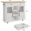 Îlot de cuisine, chariot roulant pour îlot de cuisine sur roulettes avec plateau rabattable-1142360273