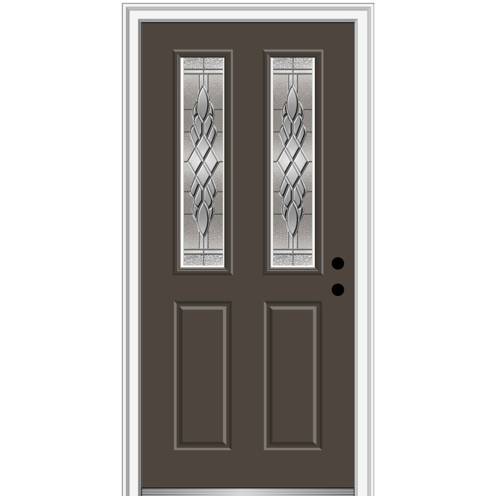 Verona Home Design Grace 80'' Fiberglass Front Entry Doors | Wayfair