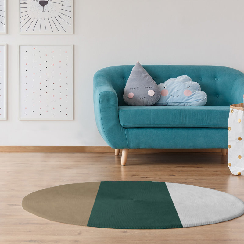Chenille Indoor Rug, Round 5'