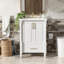 Meuble-lavabo moderne 24 po avec motif orné et charnières à fermeture en douceur-663662576