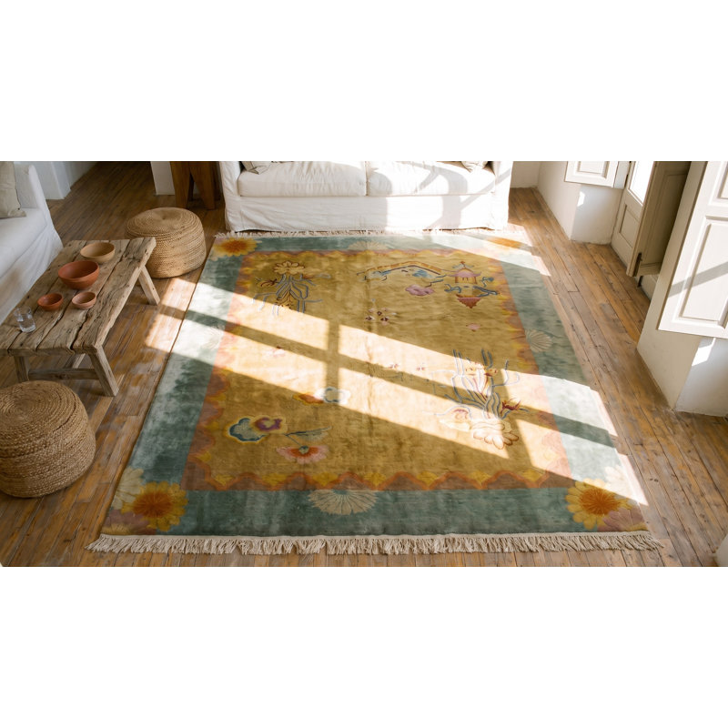 Tapis art déco chinois doux et apaisant