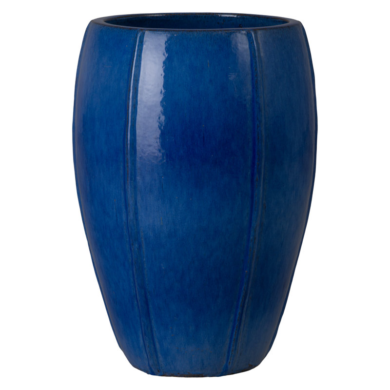 CREST PLANTER, SNOW, Blue, 25" H x 18" W x 18" D