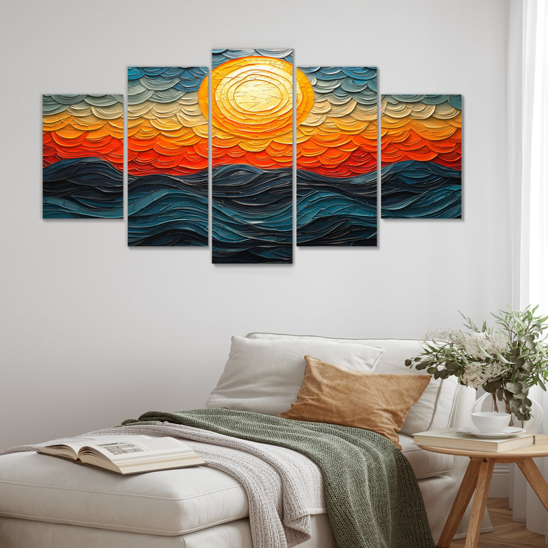 Sunrise - ensemble de décorations murales Op Art