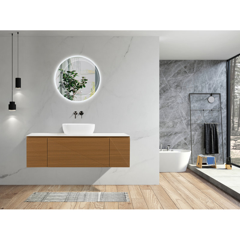 Arois 59'' Single Bathroom Vanity with Marble Top
