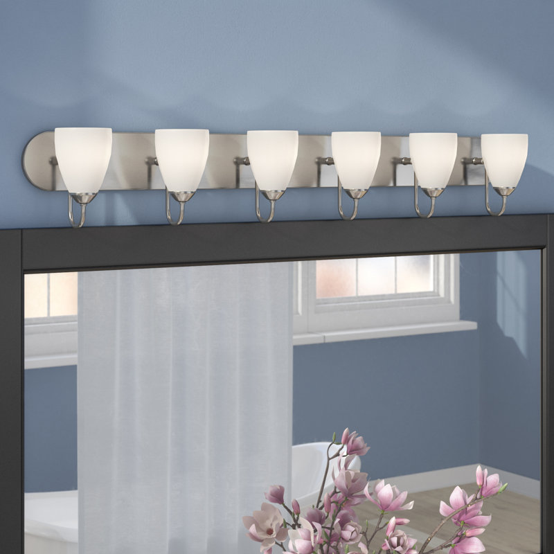 Gather 6 - Light Dimmable Vanity Light, Brushed Nickel