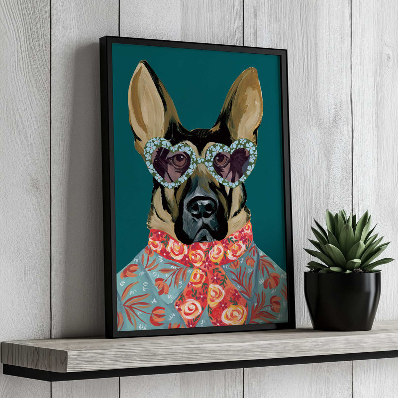 «Swag Shepherd» par Yvette St. Amant, reproduction d'art sur toile, H 16 po x l 12 po, Or