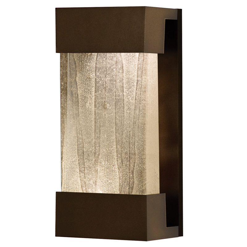 Crystal Bakehouse - Light Outdoor Wall Light, Bronze, 24" H x 7" W, Clear