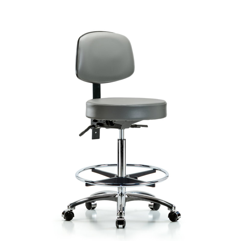 Chaise de travail, Roulettes, gris, Inclinaison comprise