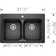 Vision SILGRANIT 31.5" L x 20.67" W Double Bowl Granite Composite Drop-In/Undermount Kitchen Sink
