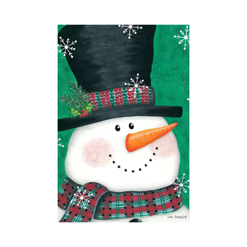 Portrait Snowman by Lisa Kennedy - Wrapped Canvas Print, 101.6 cm H x 66.04 cm W x 1.91 cm D