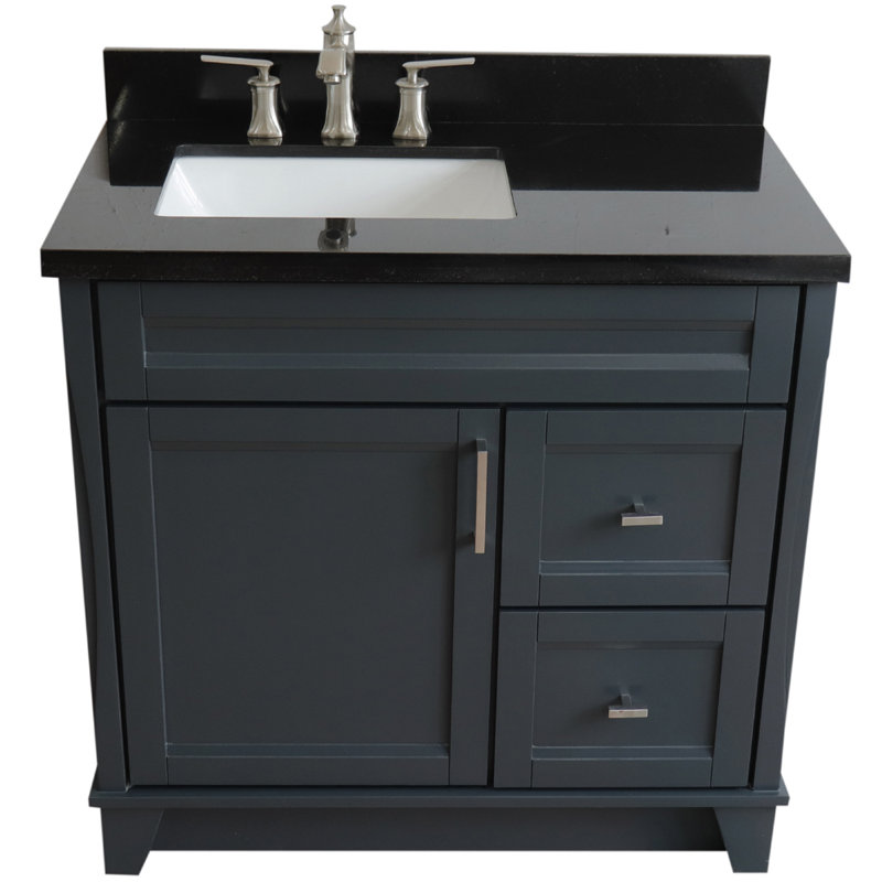 Ensemble de meuble-lavabo simple 37 po Eason, Noir galaxie