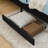 Upholstered Platform Bed Frame with Drawers-593500281-593500230