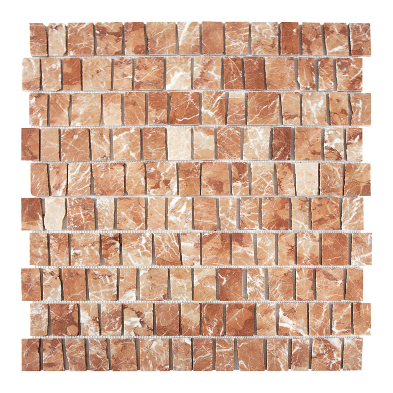 Carrelage mosaïque en marbre Rojo, Rouge