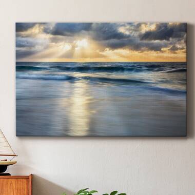 Courtside Market Sunset Cannon Beach 24 in. x 36 in. Gallery-Wrapped Canvas Wall Art, Multi Color