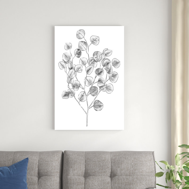 Croquis d'eucalyptus I, H 36 po x l 24 po x P 1,25 po