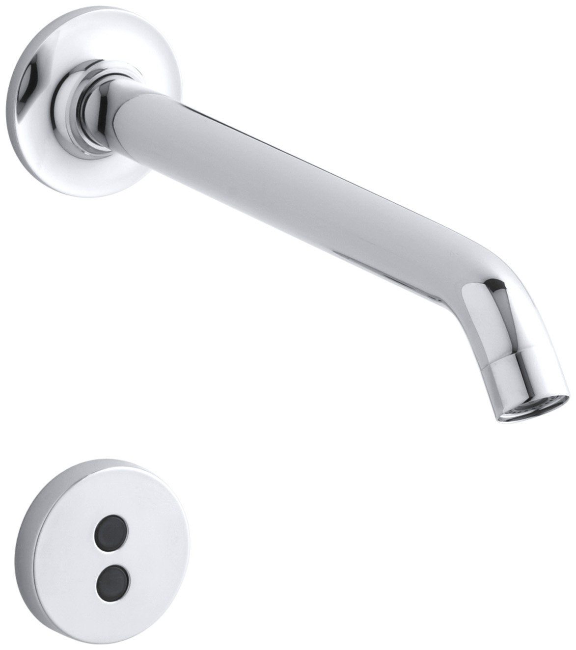 Purist Wall-Mount Commercial Bathroom Faucet, Polished Chrome