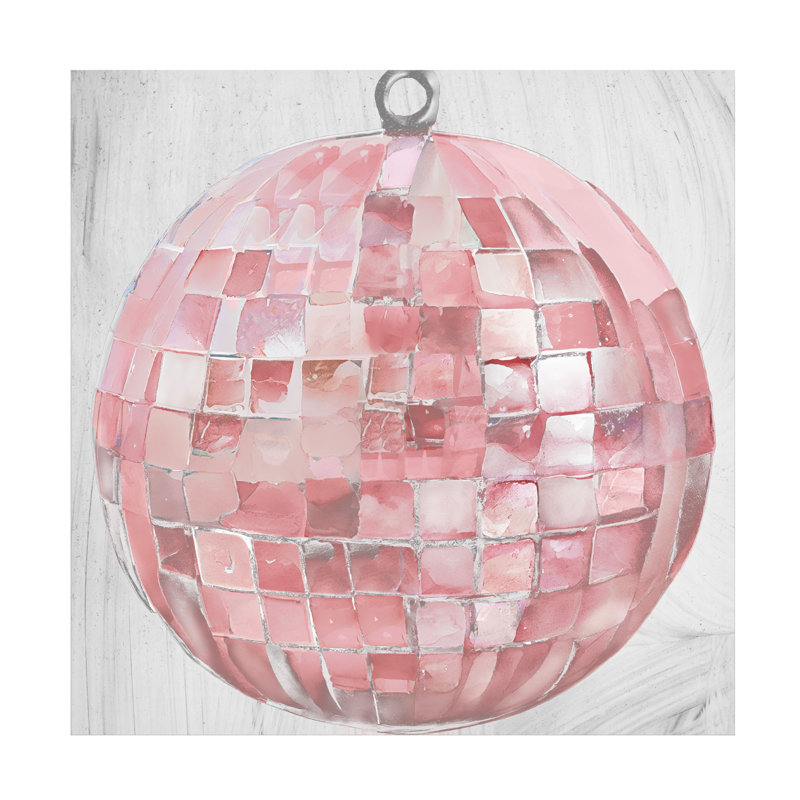 Art sur toile boule disco Sasha, H 35 po x l 35 po