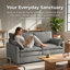 Modern 2-Seater Sofa With Double-Layer Cushion And Storage Pockets For Living Room-126539418