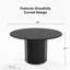 Solid Wood Dining Table Round Pedestal Kitchen Table-766069590-766069592