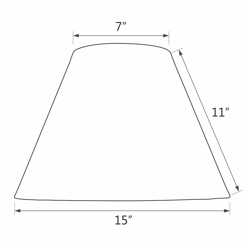 Abat-jour cylindrique en tissu rayonne Tetoron de H 8 po (araignée) de couleur noire