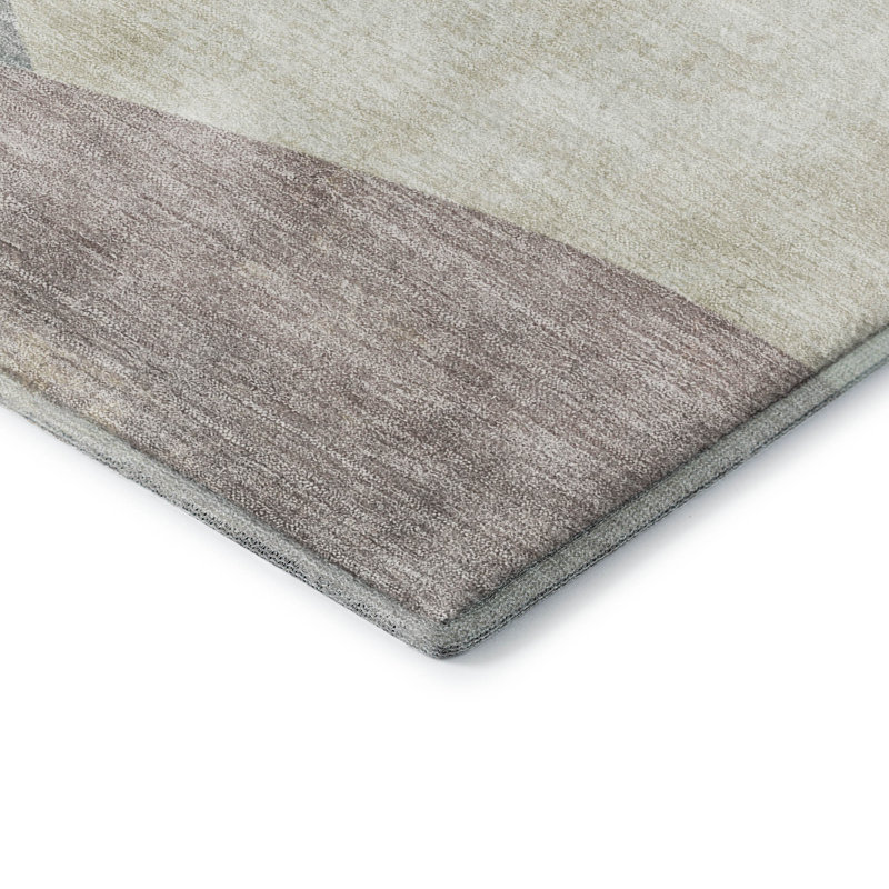 Premium Machine Washable Mayfield  swirls Rug, 1'8" x 2'6", Beige