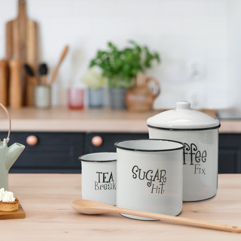 Ensemble de 3 pots à café, thé,% et pots à sucre