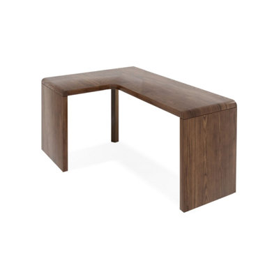 Bureau d'écriture rectangulaire en bois massif brun noisette