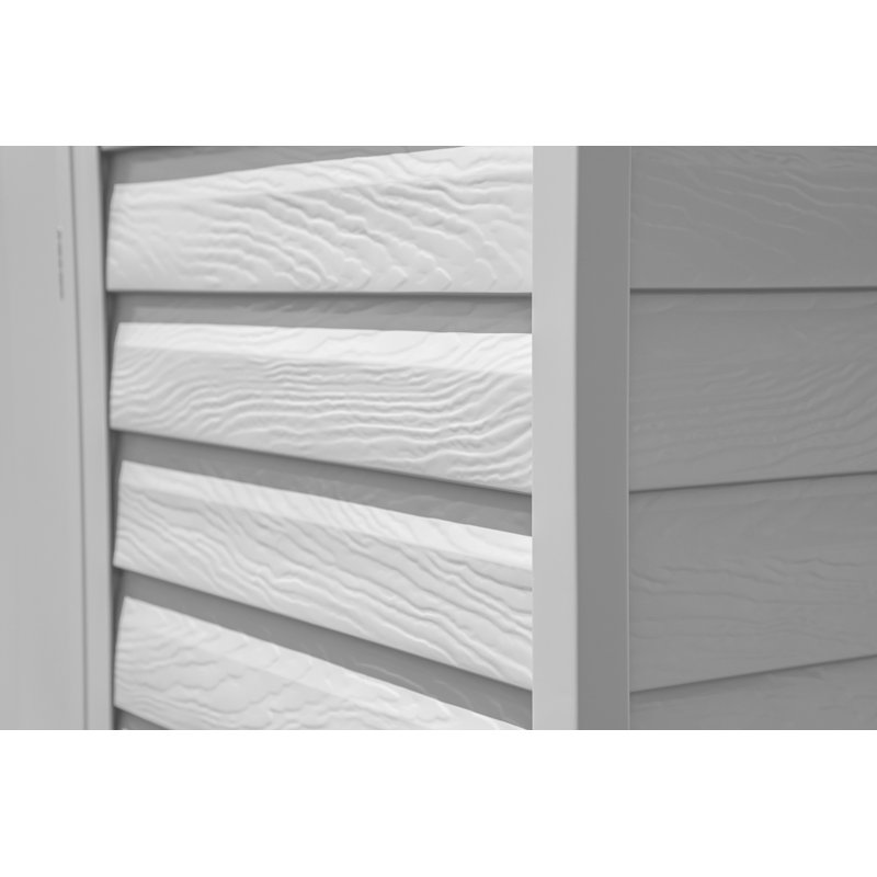 10 ft. x 14 ft. Flute Grey Galvanized Steel Storage Shed