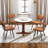 Dining Chairs Set of 2 with PU Leather Cover Filled Sponge Waterfall Seats-715654151