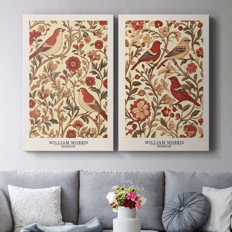 Toile tendue avec châssis de la meilleure qualité de la série Cxxiv de la collection Wm-morris - Prêt à accrocher