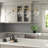 Wason 4-Light Linear Steel Kitchen Island Pendant with Clear Glass Shades -166013210
