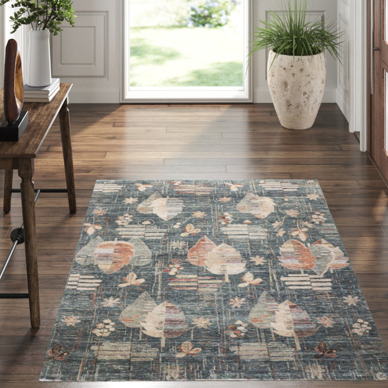 Hand-Knotted High-Quality Green Area Rug