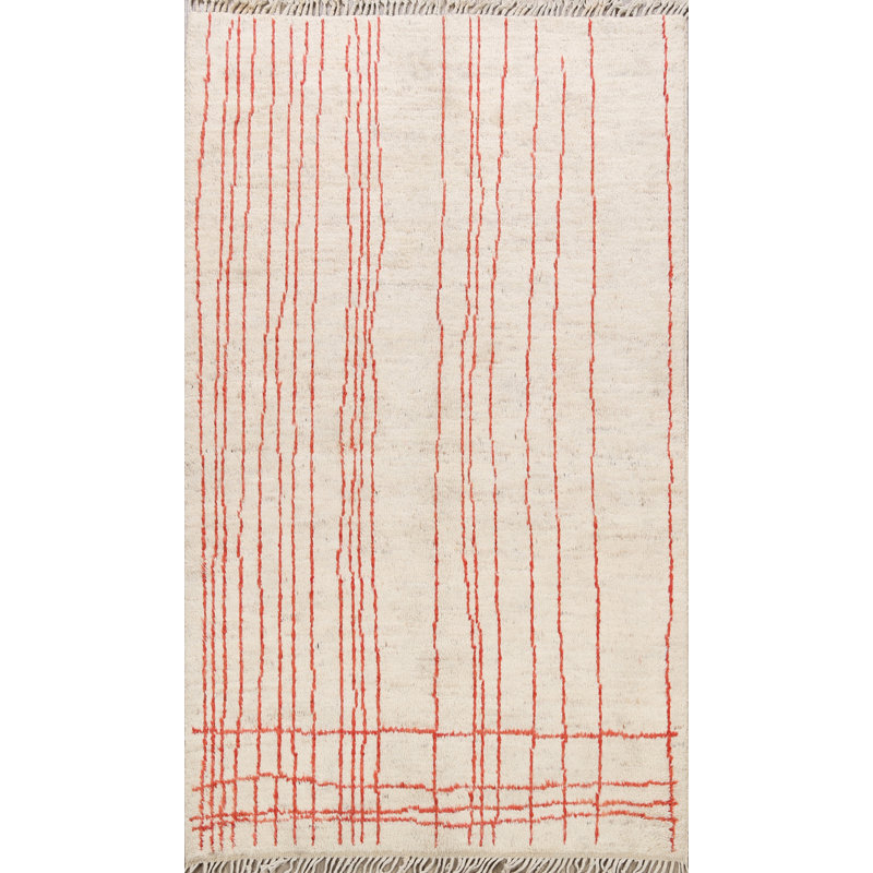 One-of-a-Kind 5'2" X 6'9" Wool Area Rug in Ivory
