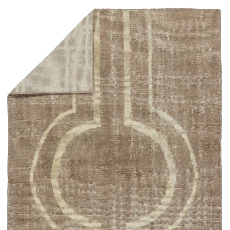 Wendy Jane Geometric Area Rug in Taupe, Rectangle 7'10" x 9'10"