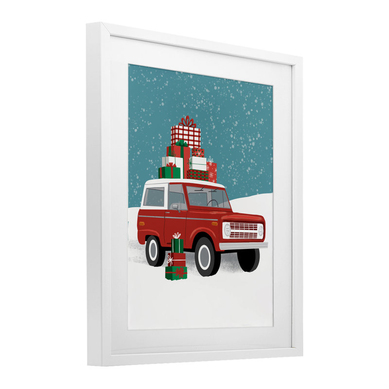 «Red VUS Christmas Time», reproduction encadrée sous verre, conception de Jilly Jack Designs, H 21 po x l 17 po