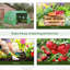 Outsunny 4 x 3M Walk-in Polytunnel Greenhouse w/ Roll-Up Door 6 Windows