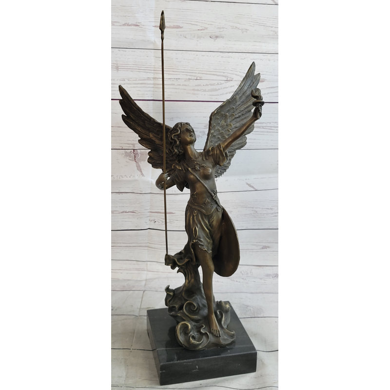 Statue de sculpture en bronze 20 pouces ange de la statue de l'ange de la Victoire