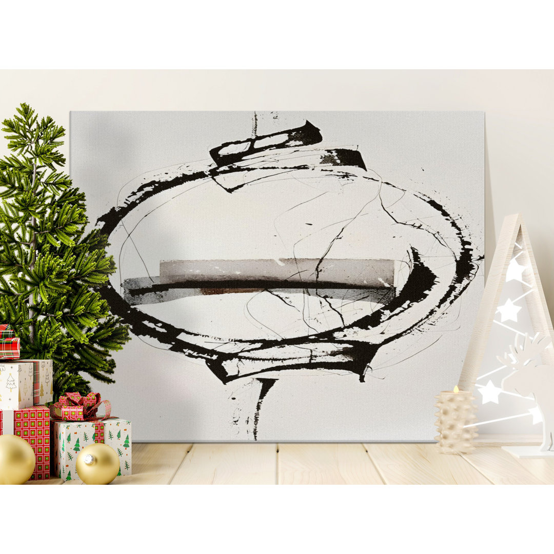 Abstract Ink Circle Modern Canvas Print