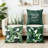 Set Of 4 Tropical Pattern Thickened Pillowcase Sofa Throwpillow Case Soft Zipper Polyester Pillow Case 45X45cm/17.7X17.7In, B2-123834141