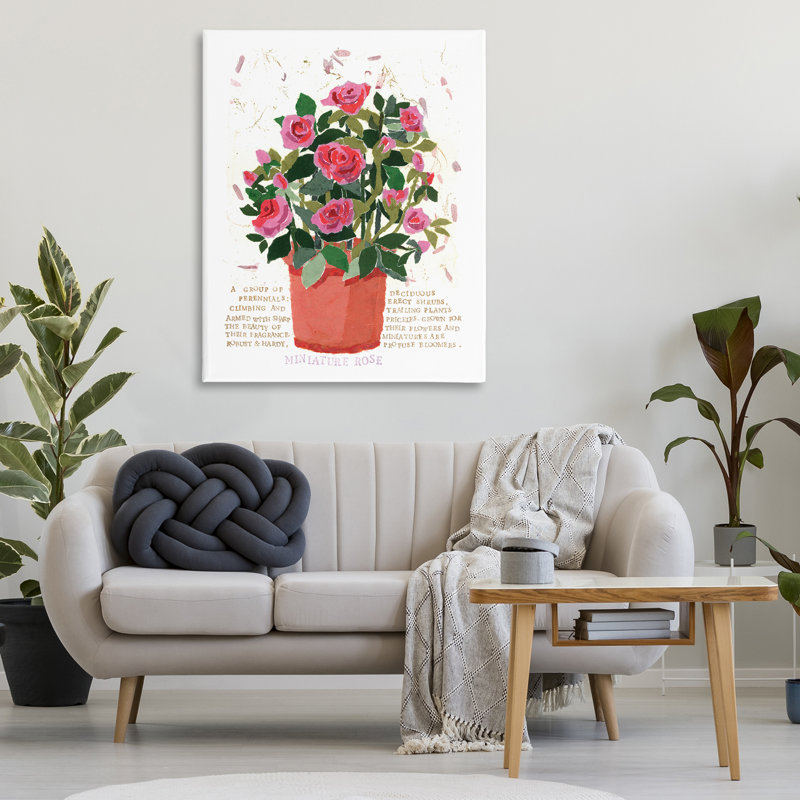 «Mini Roses Bouquet», art mural par Nancy Overton, H 48 po x l 36 po