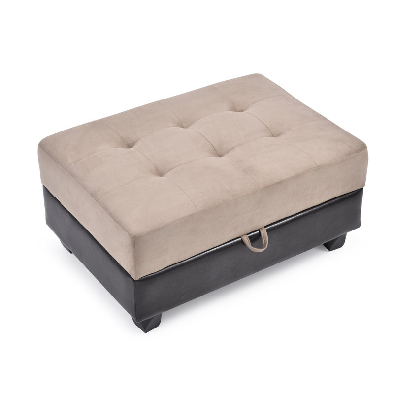 Moran Upholstered Ottoman, Mocha