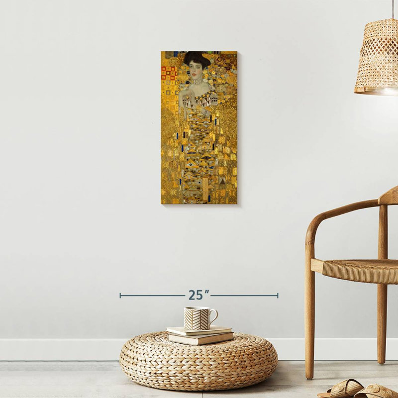 Portrait of Adele Bloch-Bauer I, reproduction sur toile, H 24 po x l 12 po x P 1,25 po