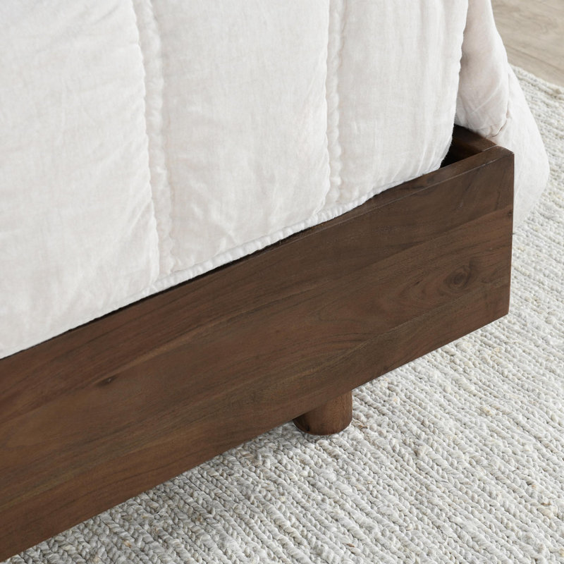 Jaxon Acacia Wood Queen Bed In Cocoa Brown, California King