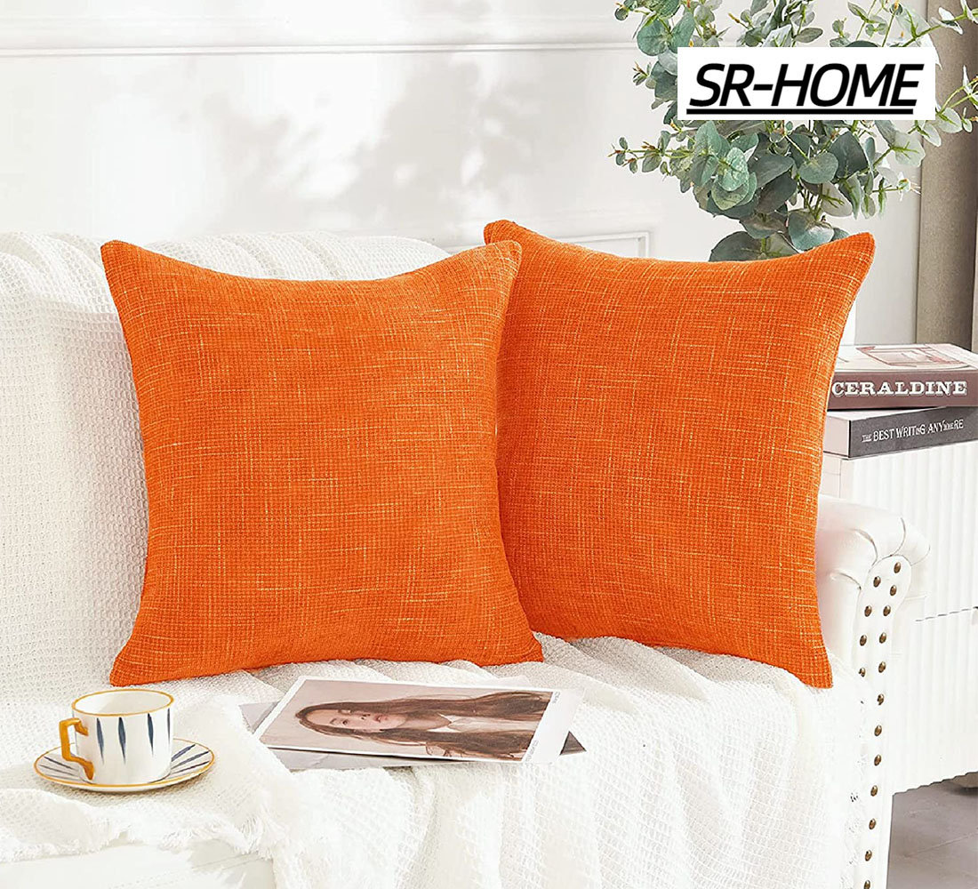 SR-HOME Geometric Chenille Pillow Cover