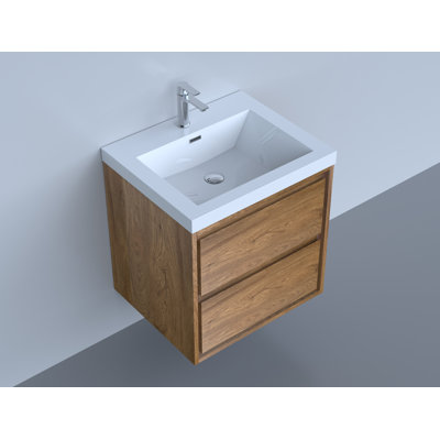 Azden 23.6'' Single Bathroom Vanity with Acrylic Top