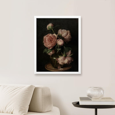 "Bouquet de roses roses" sur papier